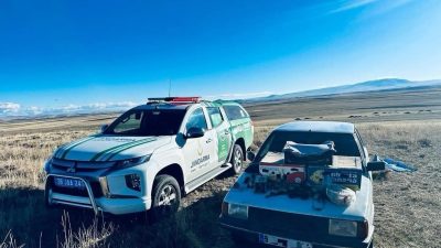 Kars’ta şahin ile yasa dışı av yapan 2 kişiye 1