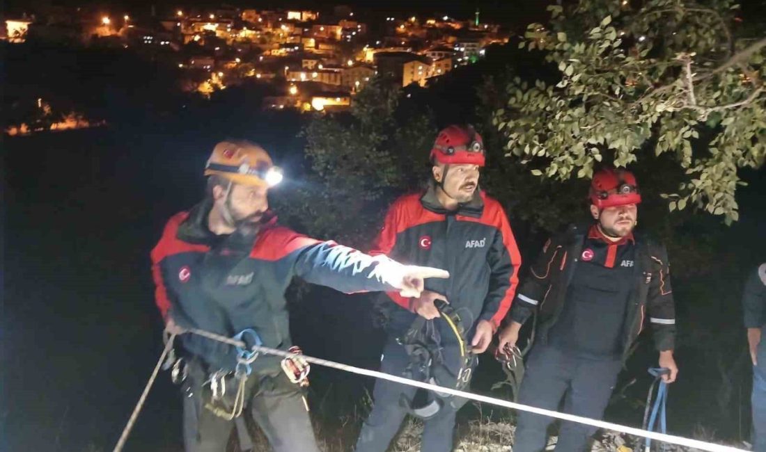 Tunceli’nin Çemişgezek ilçesinde kayalıklarda mahsur kalan şahıs, AFAD ekipleri tarafından