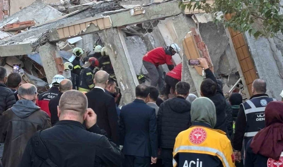 Kocaeli Valisi İlhami Aktaş, Gebze’de çöken binanın enkazında 5 kişi