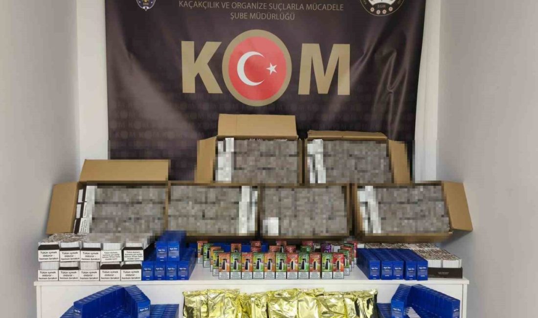 Kocaeli’de polis ekiplerince iki iş yerine düzenlenen operasyonda 68 bin