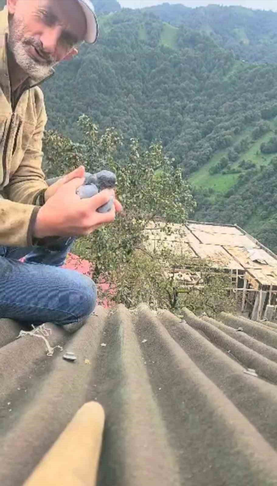 Rize’nin Ardeşen ilçesine bağlı Duygulu köyünde yoldan geçerken bir evin