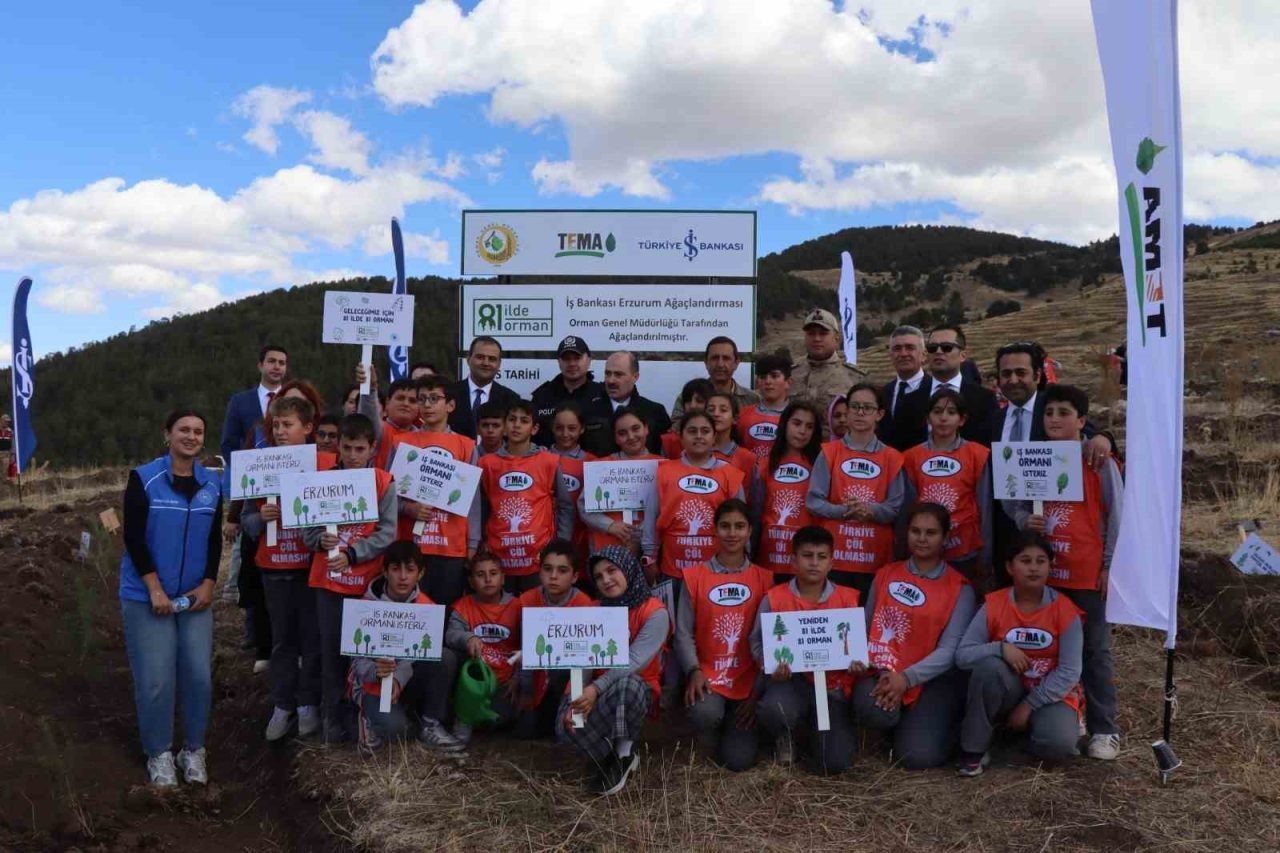 “Seksenbir İlde Seksenbir Orman” projesi kapsamında Erzurum’da sonbahar dikim töreni