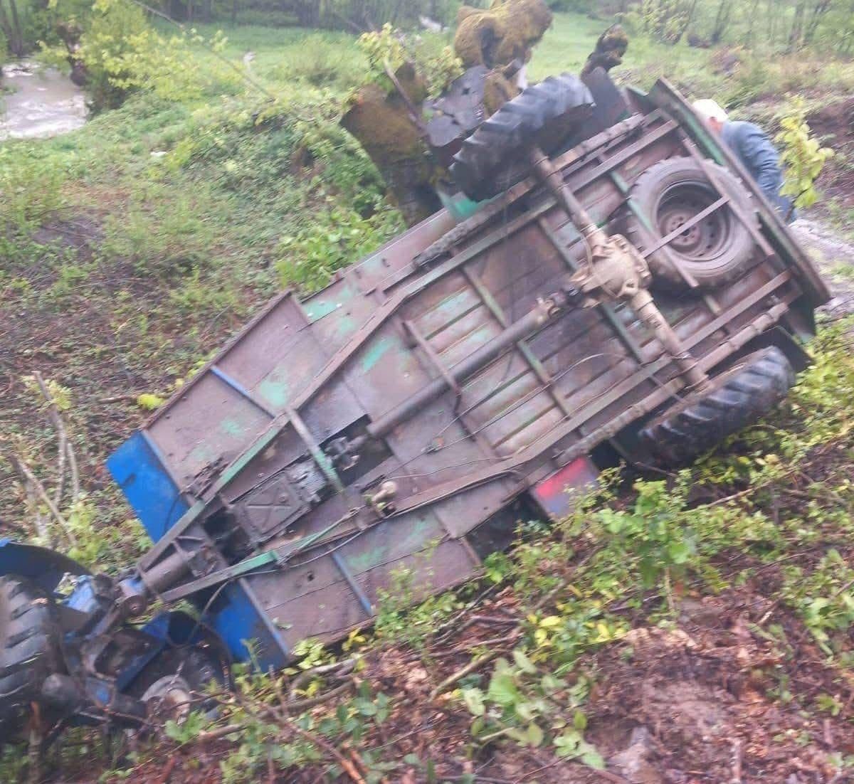 Ordu’nun Fatsa ilçesinde ’patpat’ olarak bilinen tarım aracının devrilmesi sonucu