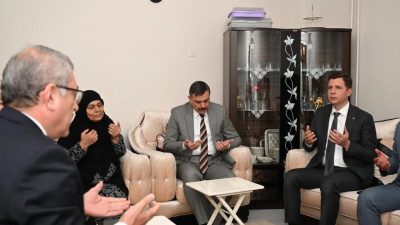 Erzurum Valisi Mustafa Çiftçi, şehit Muhammed Ferdi Güntekin’in annesine vefa