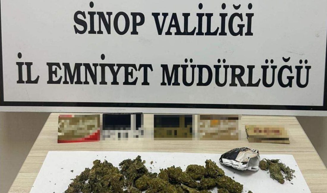 Sinop’ta polis ekiplerince düzenlenen uyuşturucu operasyonunda skunk ve metamfetamin ele