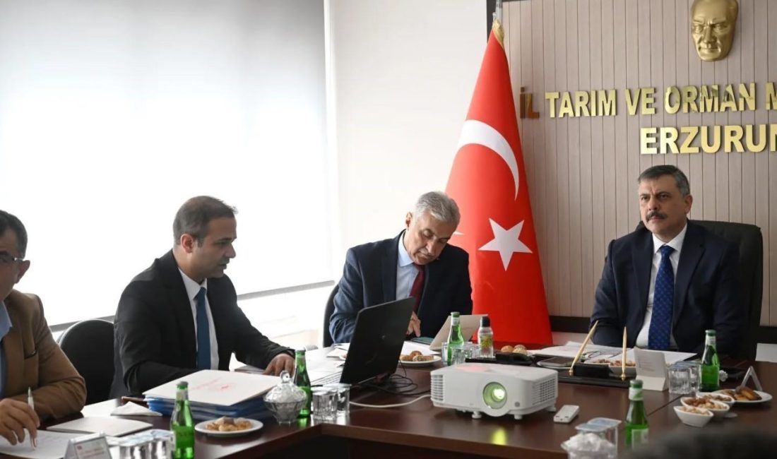 Toprak Koruma Kurulu Toplantısı, Erzurum Valisi Mustafa Çiftçi başkanlığında, İl