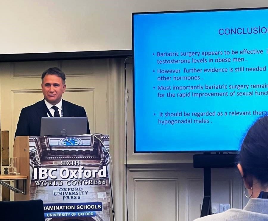 Doç. Dr. Muzaffer Al, İngiltere’de Oxford Üniversitesi’nde 6. Uluslararası Bariatrik