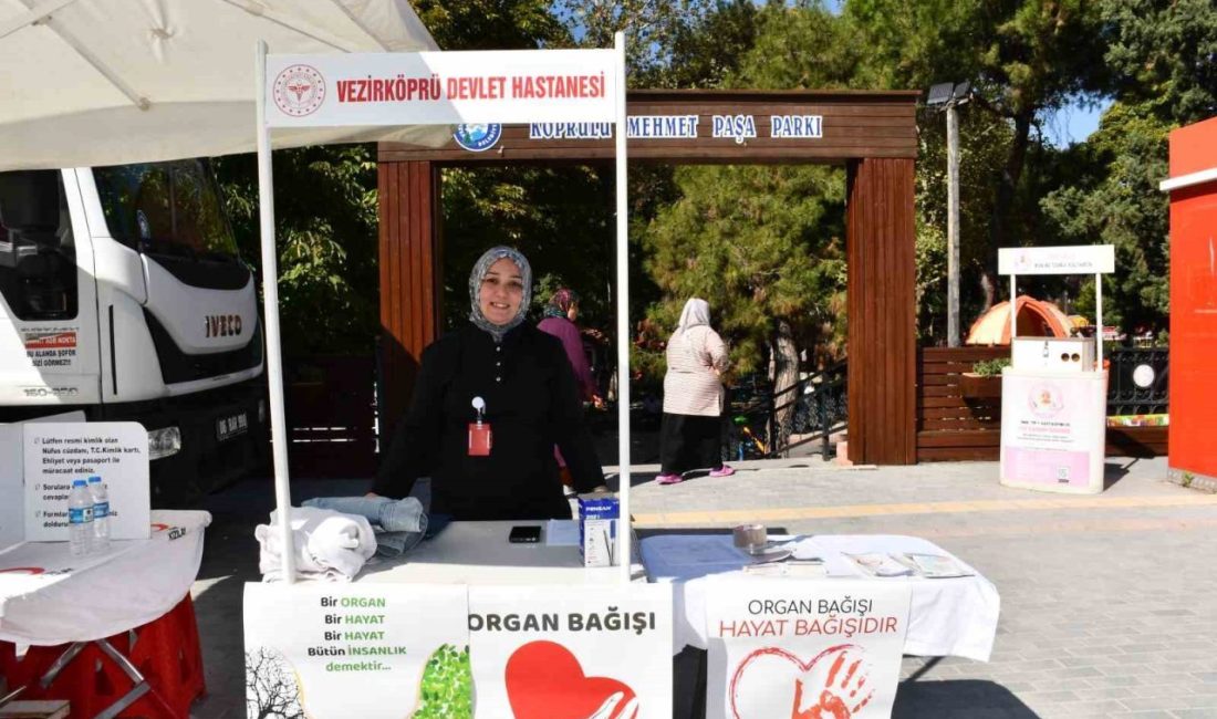 Samsun’un Vezirköprü ilçesinde, organ bağışına dikkat çekmek amacıyla farkındalık etkinliği
