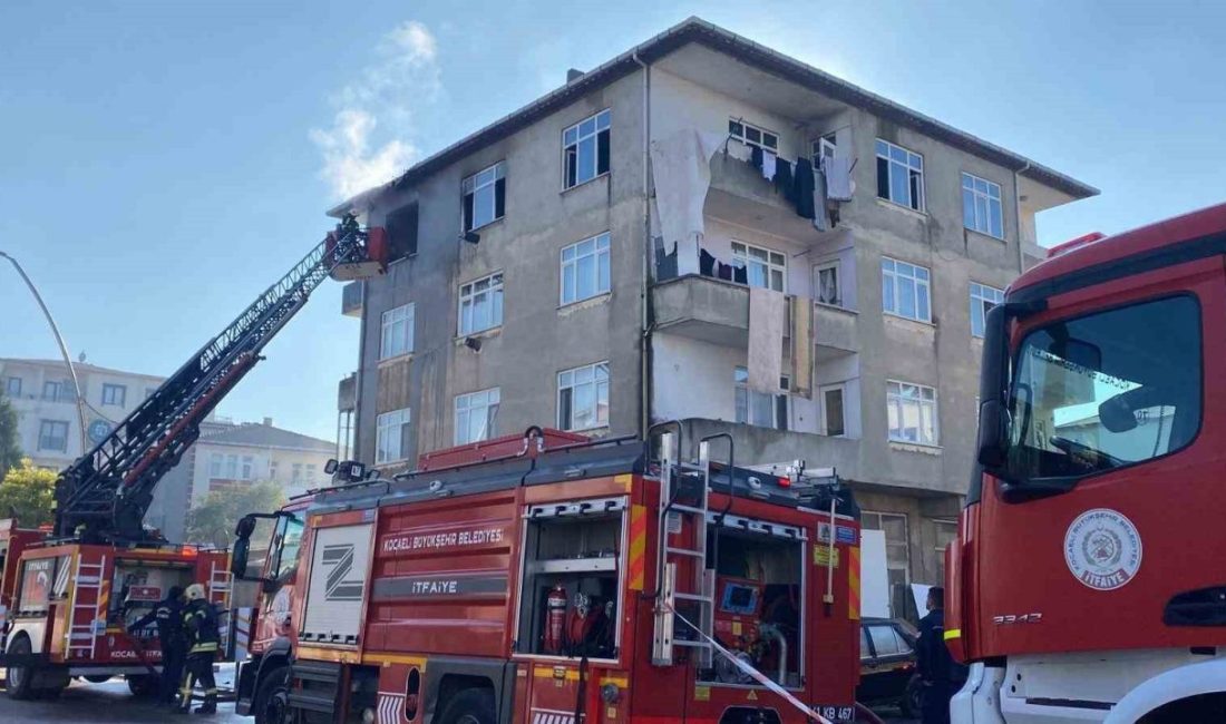 Kocaeli’nin Kartepe ilçesinde 4 katlı binanın en üst katındaki dairenin