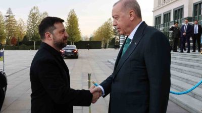 Cumhurbaşkanı Recep Tayyip Erdoğan, Ukrayna Devlet Başkanı Vladimir Zelenskiy ile