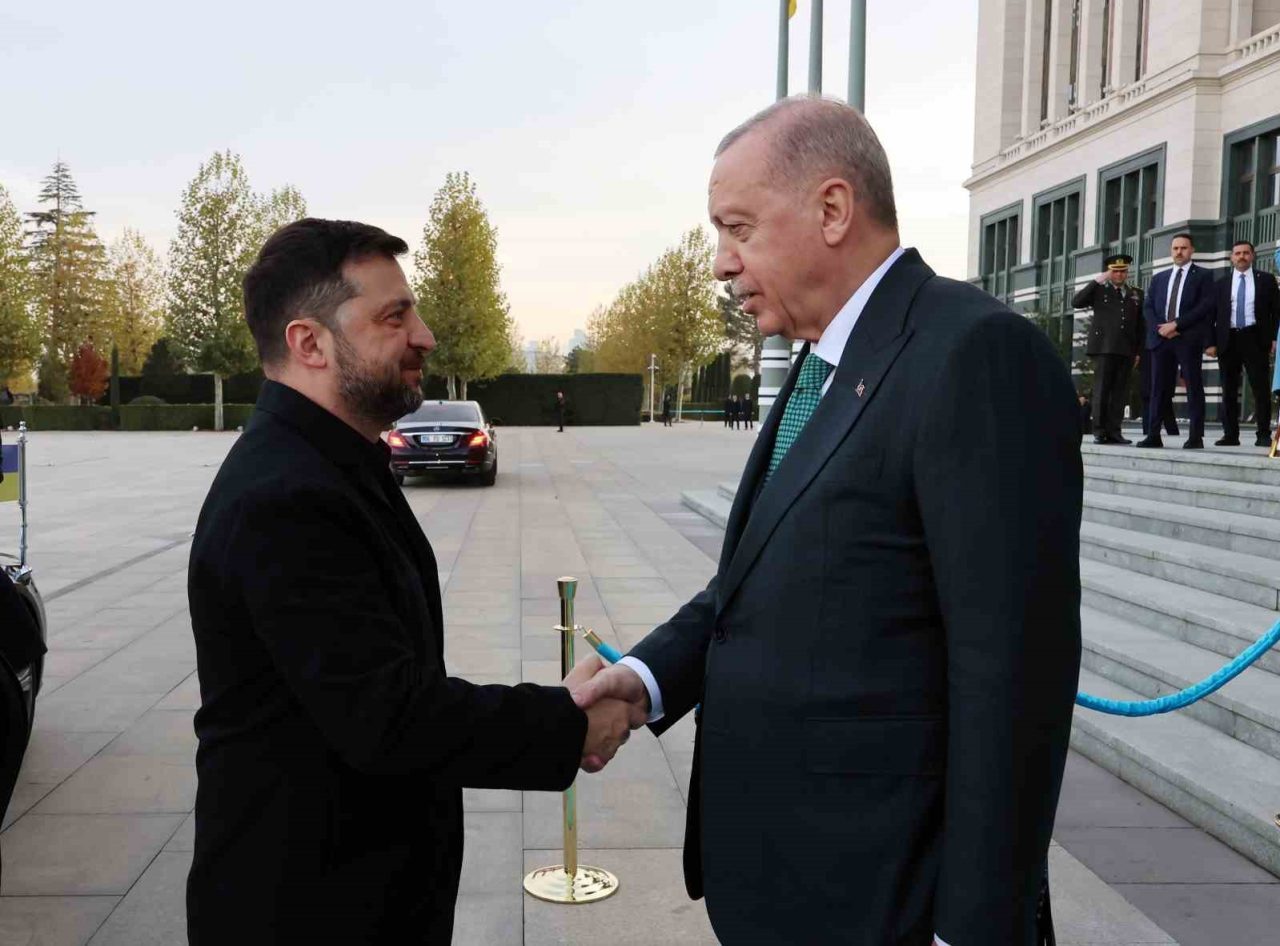 Cumhurbaşkanı Recep Tayyip Erdoğan, Ukrayna Devlet Başkanı Vladimir Zelenskiy ile