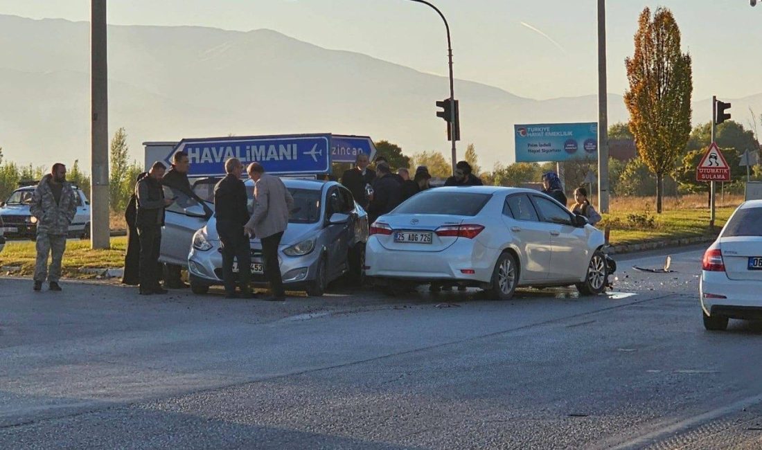 Erzincan Akyazı Mahallesi Ekşisu Kavşağı’nda iki aracın çarpışması sonucu ikisi