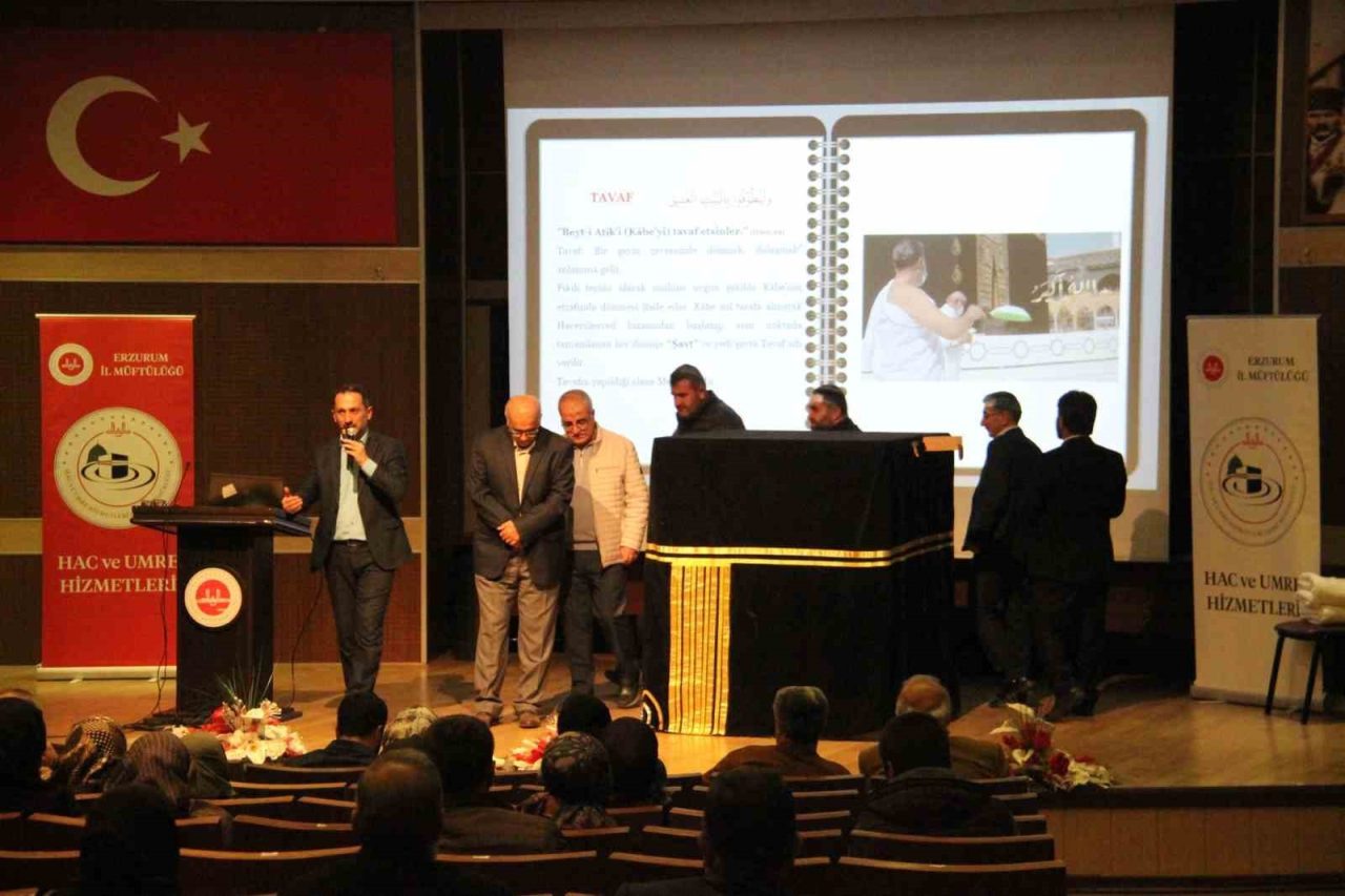 Erzurum İl Müftülüğü tarafından mübarek topraklara gidecek olan umreciler için