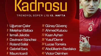 Trendyol Süper Lig’in 12. haftasında Kocaelispor’a konuk olacak Galatasaray’ın kamp