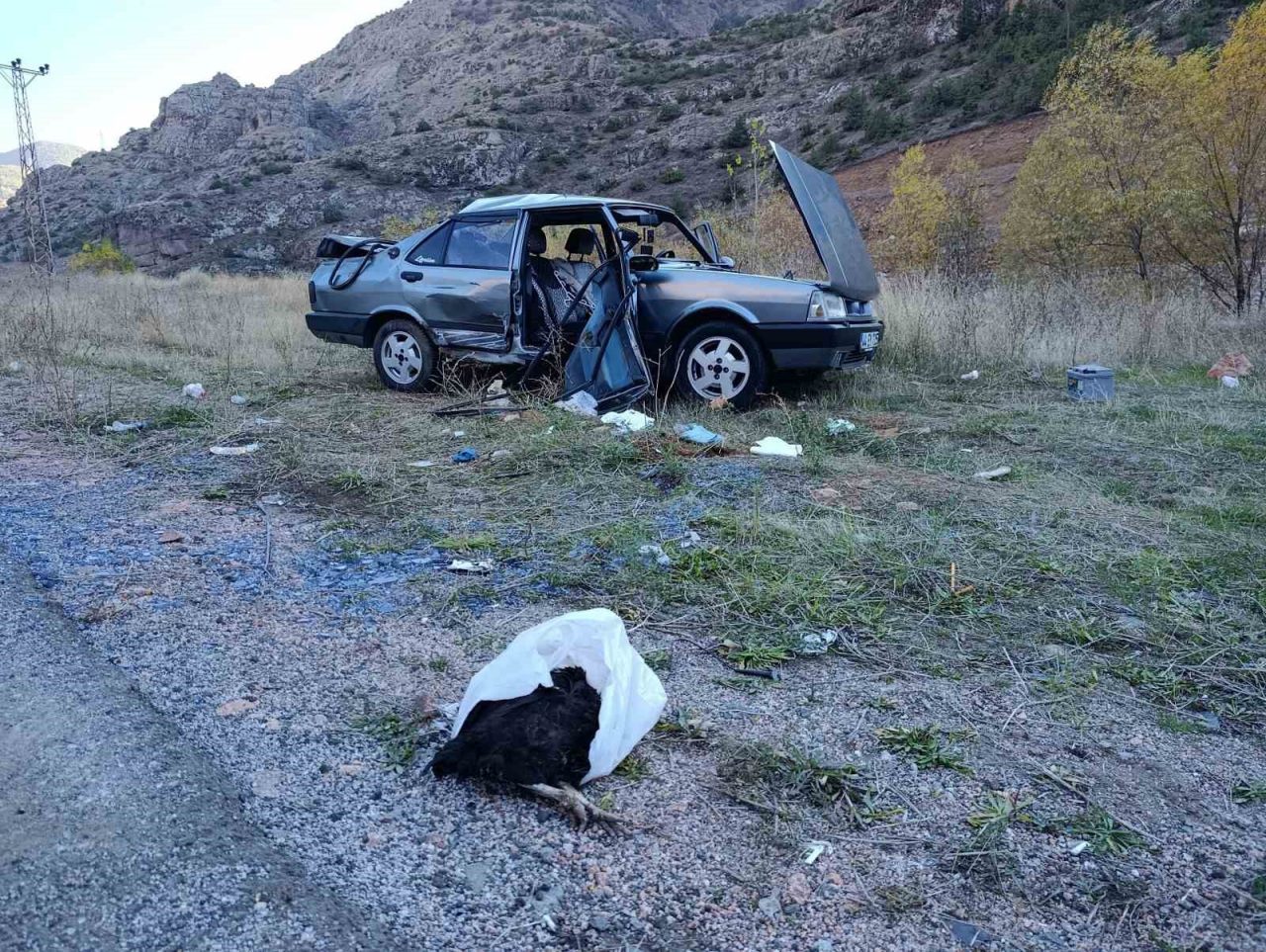 Gümüşhane’de iki aracın karıştığı kazada 4 kişi yaralandı. Kaza öğleden