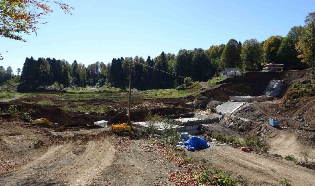 Trabzon’un Akçaabat ilçesindeki Hıdırnebi Yaylası’nda Devlet Su İşleri (DSİ) tarafından