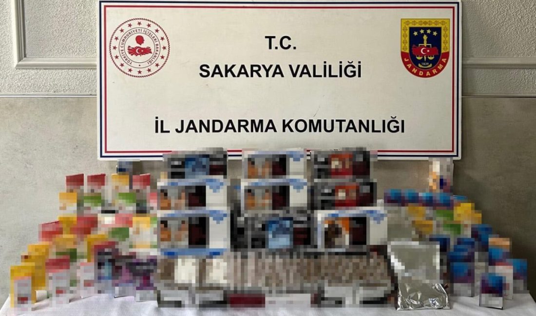 Sakarya’nın Serdivan, Sapanca ve Erenler ilçelerinde jandarma ekiplerince yapılan kaçakçılık