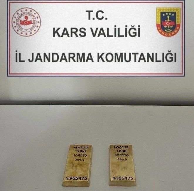 Kars’ta 2 kilo külçe altını ele geçirildi. Olayla ilgili gözaltına