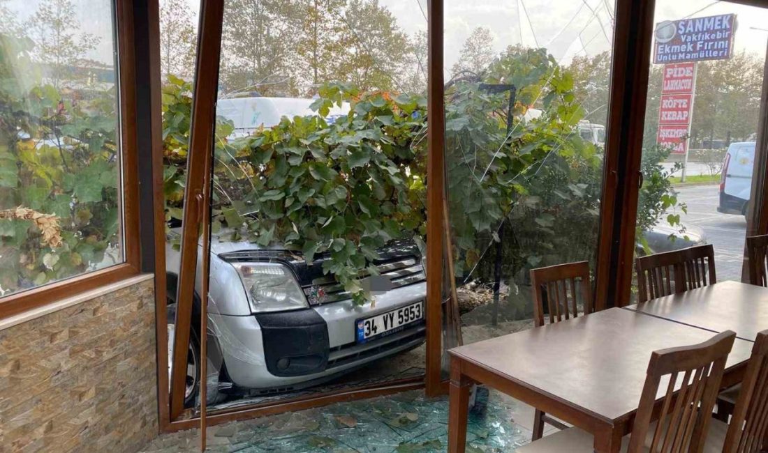 Kocaeli’nin İzmit ilçesinde kontrolden çıkan otomobil, park halindeki iki araca