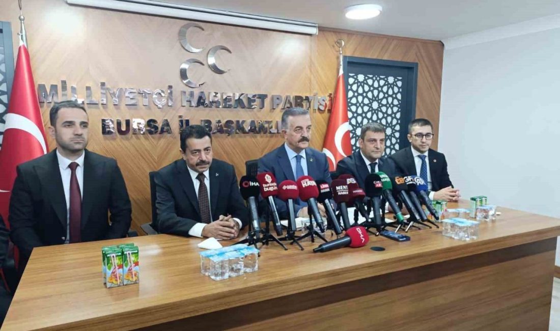 MHP Genel Sekteri İsmet Büyükataman MHP Bursa İl Başkanlığı’nda basın