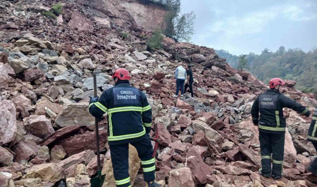 Ordu’nun Fatsa ilçesinde faaliyet gösteren bir taş ocağında meydana gelen