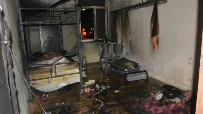 Ordu’nun Ünye ilçesinde, işçilerin kaldığı 4 katlı bir binanın çatı