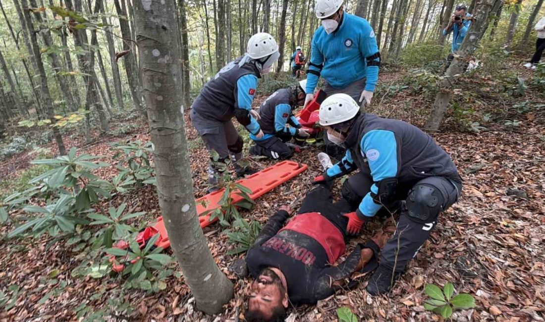 Düzce’de senaryo gereği çıkan orman yangınına müdahale edip yaralananlara yönelik