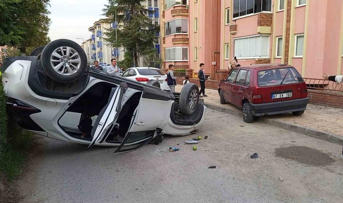 Zonguldak’ın Çaycuma ilçesinde meydana gelen trafik kazasında seyir halinde olan