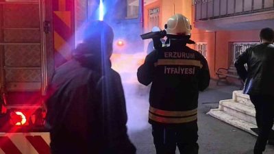 Erzurum’un Palandöken ilçesi 25. Sokak’ta bulunan Kardeşler Apartmanı’nda gece saat