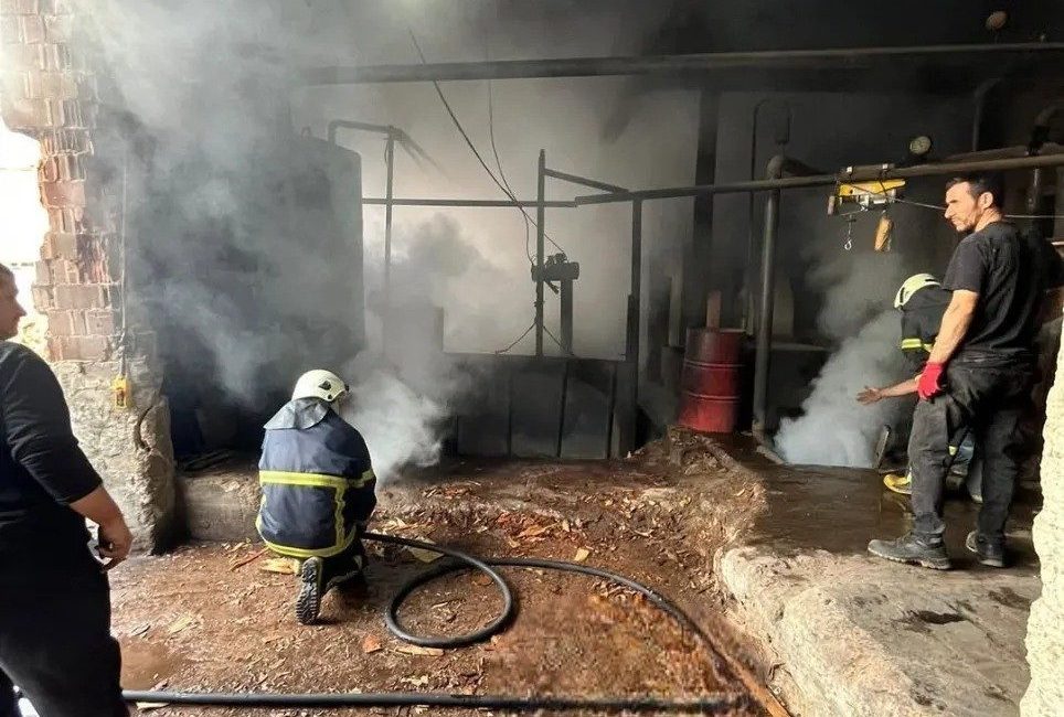 Sinop’un Ayancık ilçesinde sanayi sitesinde faaliyet gösteren bir iş yerinde