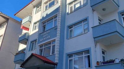 Zonguldak’ın Alaplı’da balkona bırakılan pelet soba külü nedeniyle yangın çıktı.