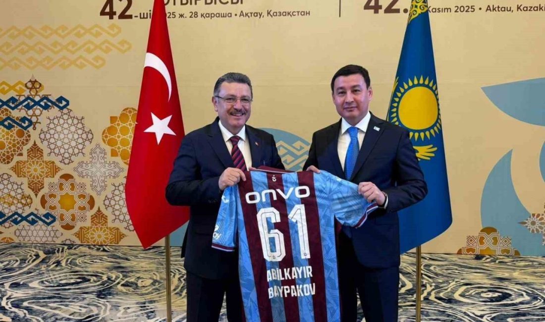 Trabzon ile Kazakistan’ın Aktau kenti kardeş şehir oldu. Kardeşlik protokolü,