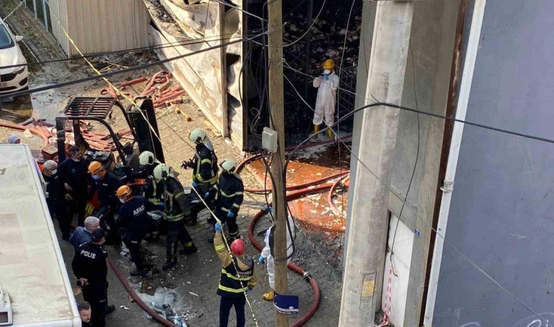 Kocaeli’nin Dilovası ilçesinde parfüm dolum tesisinde çıkan yangında hayatını kaybeden