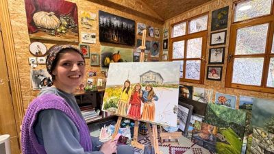 Trabzonlu genç ressam Havva Akyüz, yayla kültürünü ve çocukluğunun geçtiği