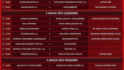 Ziraat Türkiye Kupası 4. eleme turunda oynanacak müsabakaların tarihleri belli