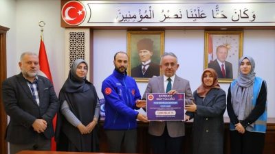 Bayburt İl Müftülüğü tarafından ’Bayburt Filistin’in Yanında’ sloganıyla düzenlenen hayır