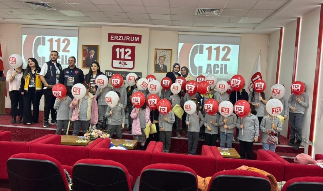 Erzurum’da çocuklara 112 farkındalığını aşılamak amacıyla bir etkinlik düzenlendi. Çocuklarda