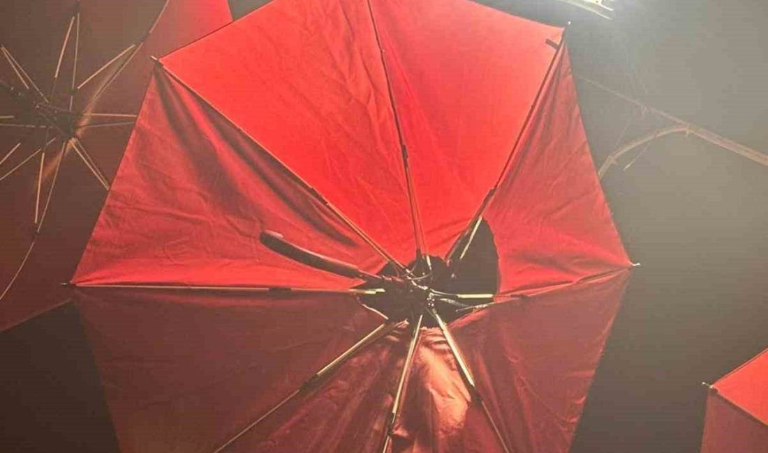 Erzincan İnönü Mahallesi’ndeki Şemsiyeli Sokak’ta elektrik kaçağı nedeniyle şemsiyede çıkan