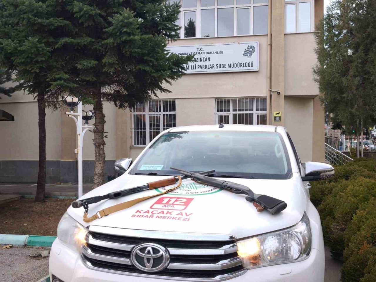 Erzincan’ın İliç ilçesinde yasa dışı avcılıkla mücadele kapsamında gerçekleştirilen denetimlerde