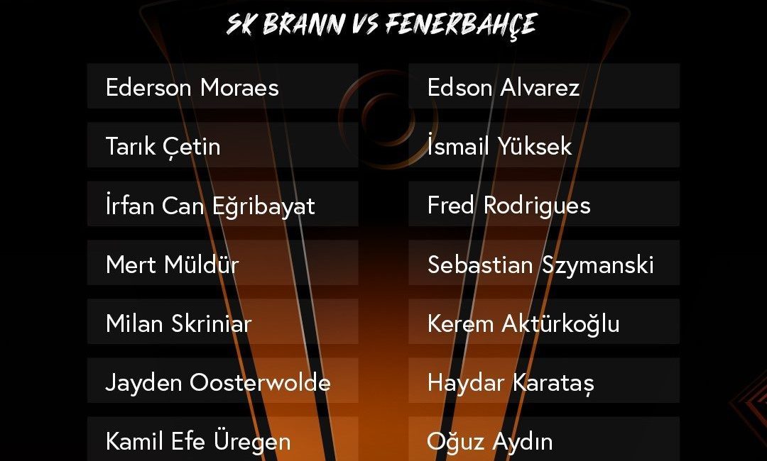 Fenerbahçe’nin UEFA Avrupa Ligi 6. haftasında yarın Norveç ekibi Brann