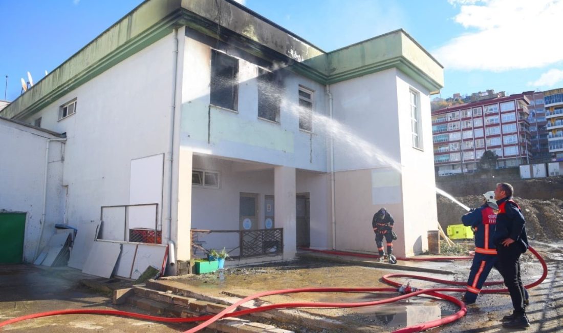 Giresun’da Gençlik ve Spor İl Müdürlüğü ek hizmet binasında çıkan