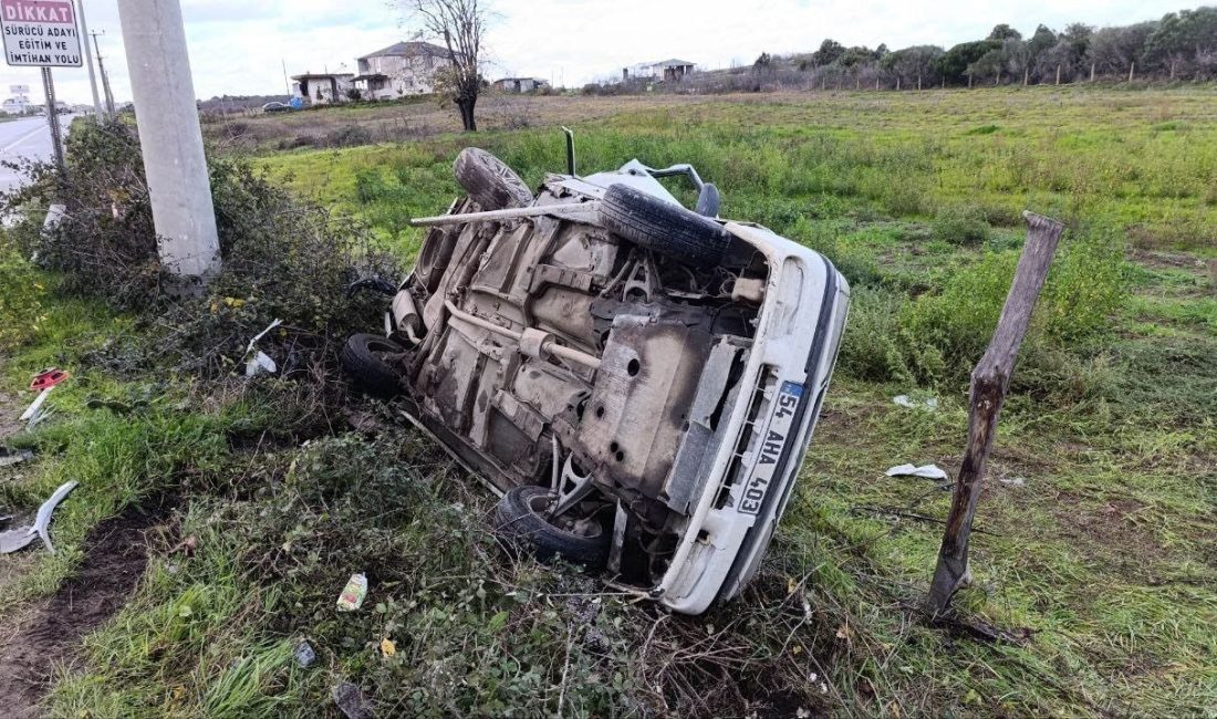 Sakarya’nın Karasu ilçesinde cip ile otomobilin çarpışması sonucunda meydana gelen