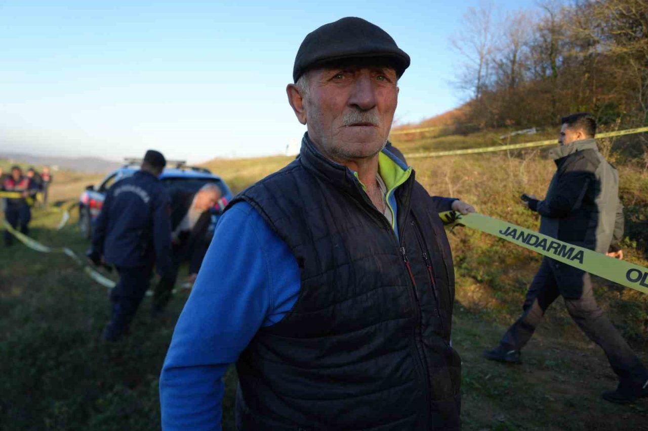 Kocaeli’nin İzmit ilçesinde kırsal alana düşen insansız hava aracı (İHA),