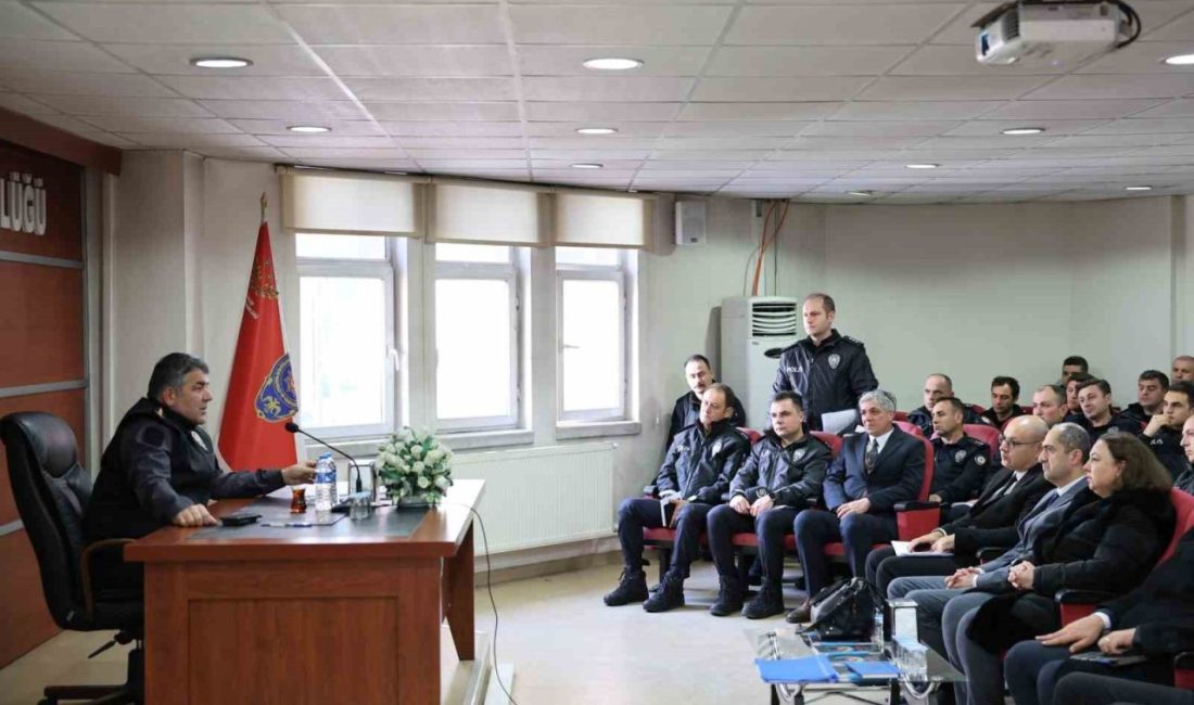 Erzurum İl Emniyet Müdürü Onur Karaburun başkanlığında, İl Emniyet Müdür