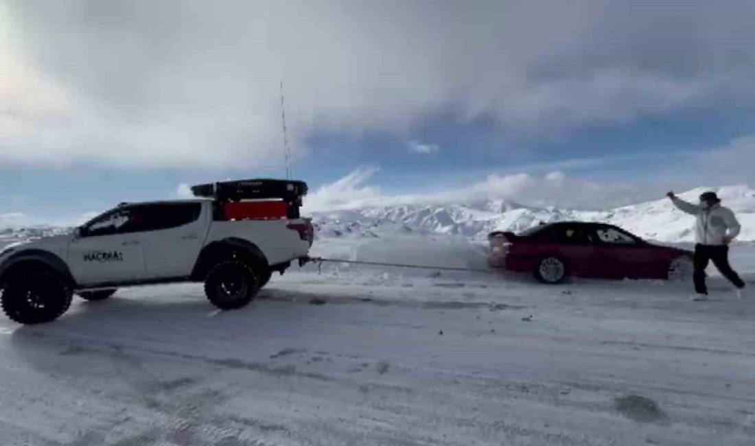 Erzurum’un yüksek kesimlerinde etkili olan soğuk hava ve kar yağışı