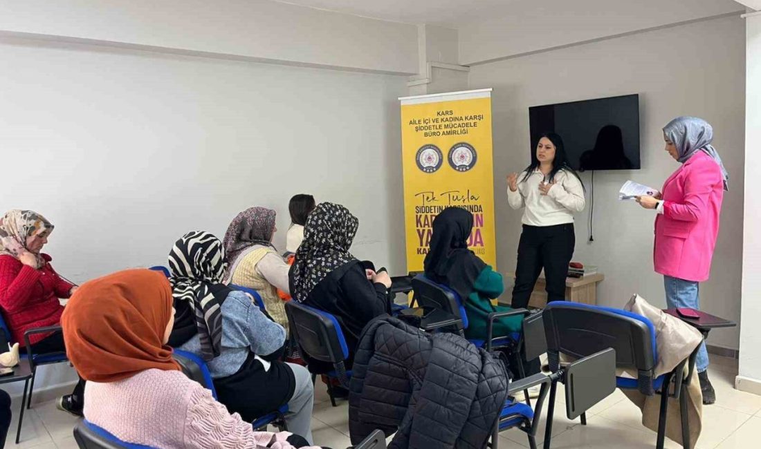 Kars’ta kadınlara yönelik bilgilendirme çalışmaları kapsamında Kadın Destek Uygulaması (KADES)