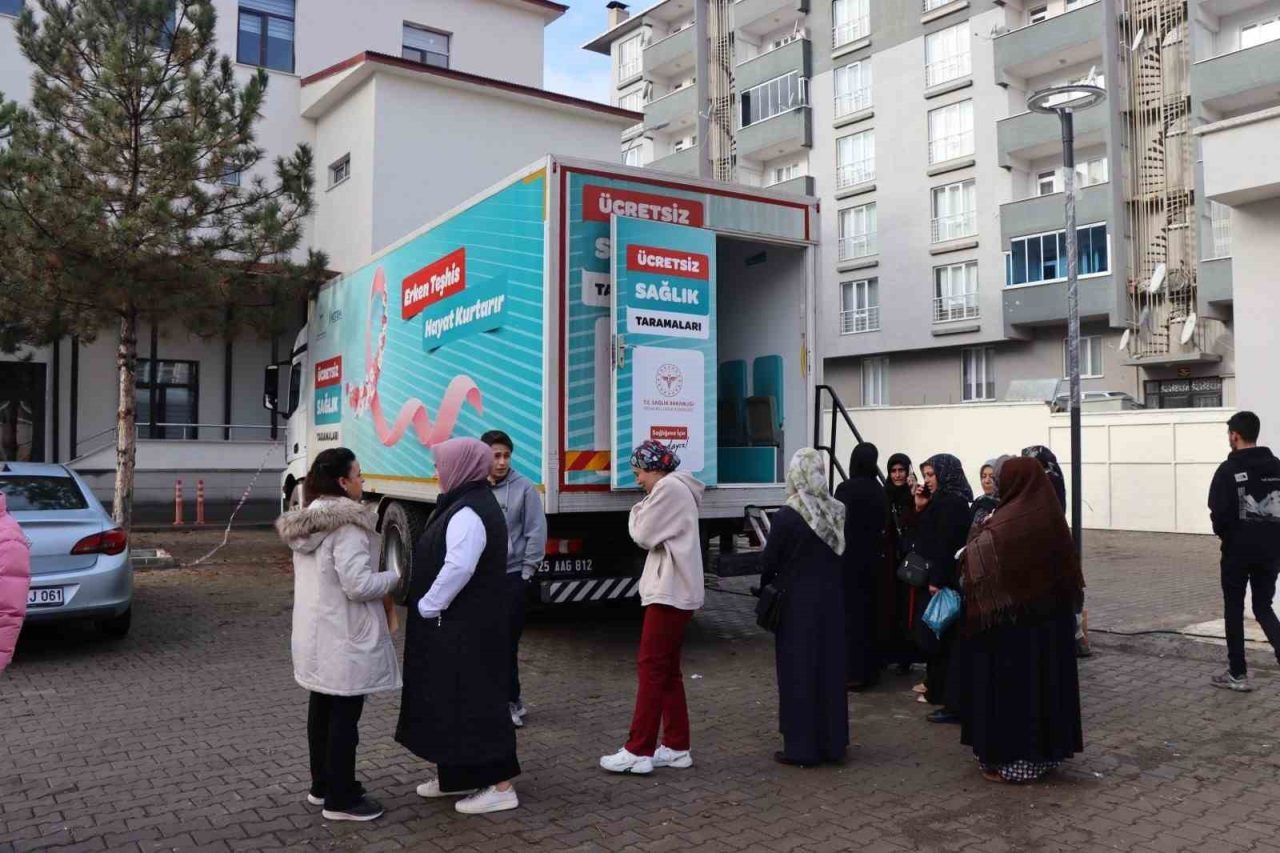 Erzurum’un Oltu ilçesinde KETEM tırı 3 gün boyunca ücretsiz kanser