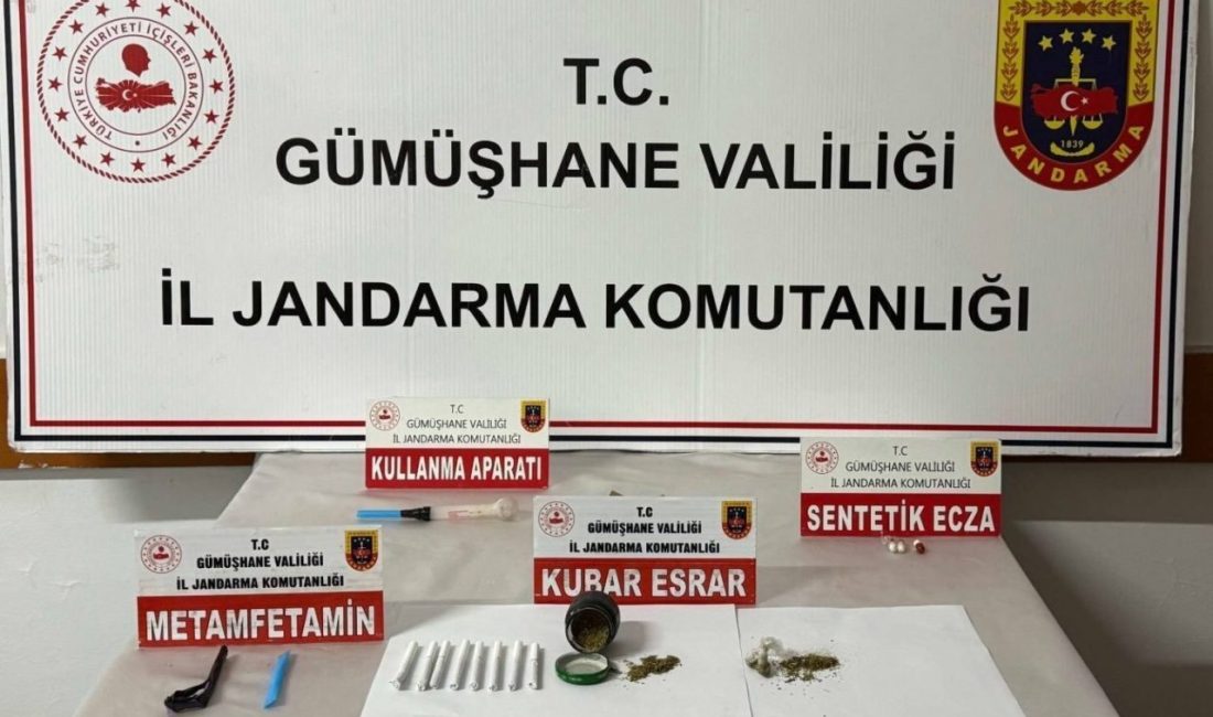 Kocaeli’den Gümüşhane’ye uyuşturucu taşıyan şahıs jandarma operasyonuyla yakalandı. Gümüşhane İl
