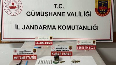 Kocaeli’den Gümüşhane’ye uyuşturucu taşıyan şahıs jandarma operasyonuyla yakalandı. Gümüşhane İl