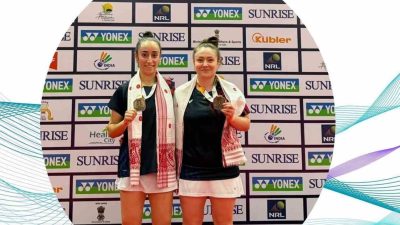 Türkiye Badminton Federasyonu sporcuları Bengisu Erçetin ve Nazlıcan İnci, 2-7